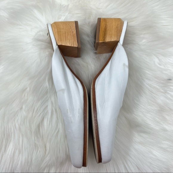 James Smith Cafe society mule white wood leather 38 - Picture 6 of 10